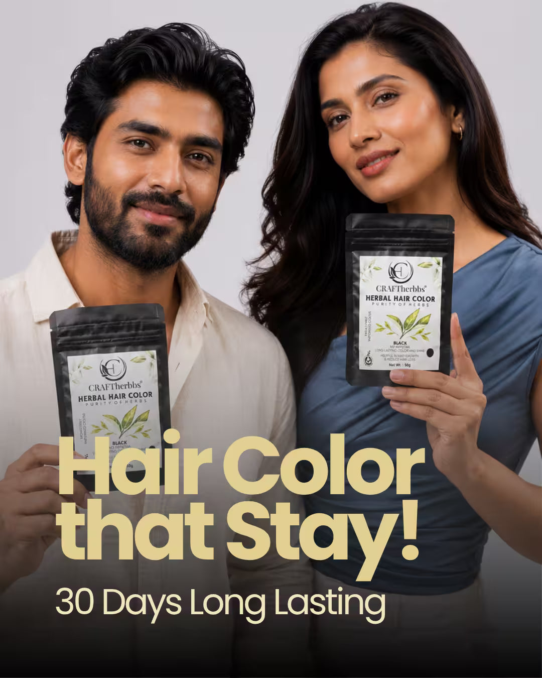 Herbal Beard & Hair Color - Brown |NO AMMONIA|50g