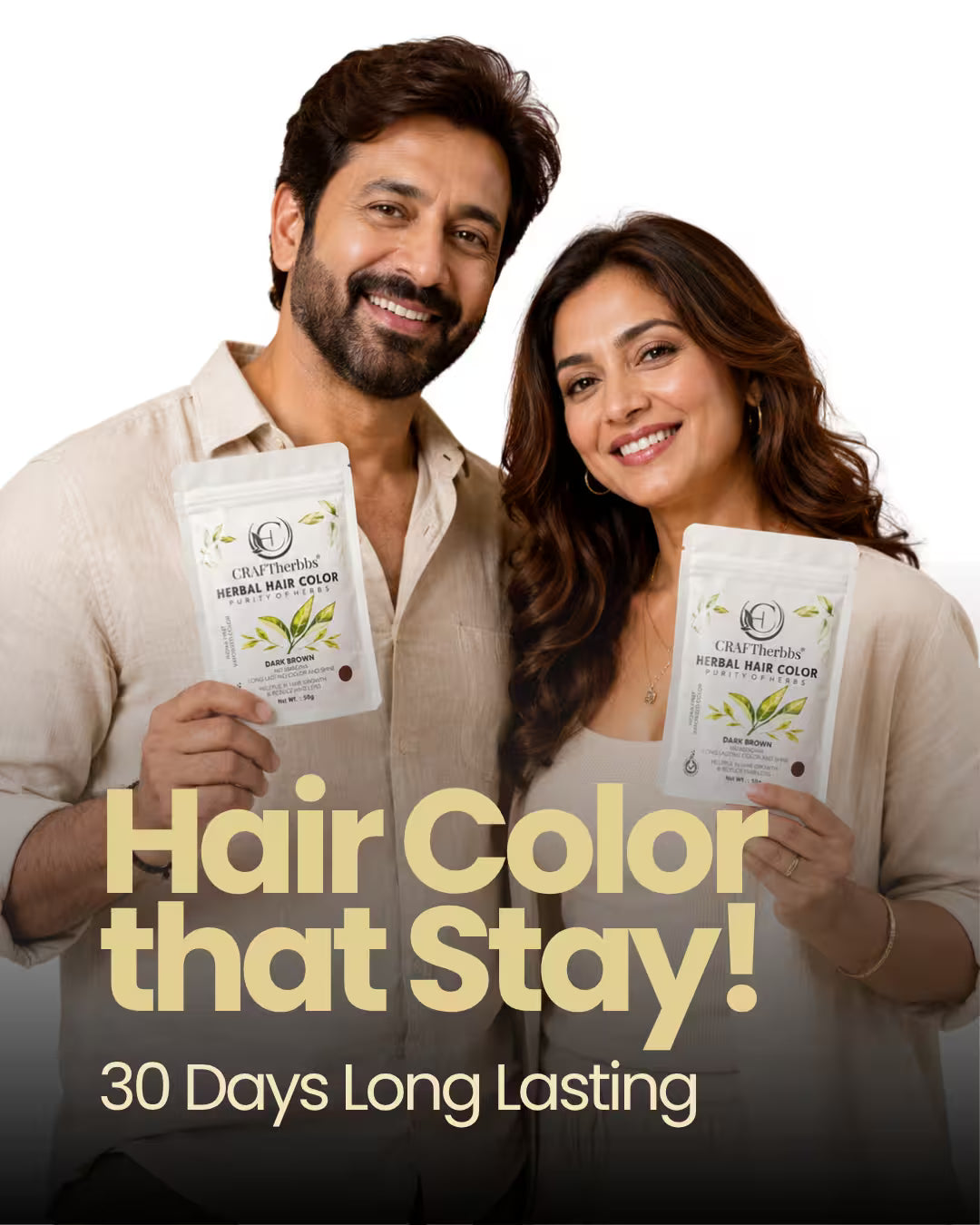 Herbal Hair & Beard Color | Black | NO AMMONIA | 50g