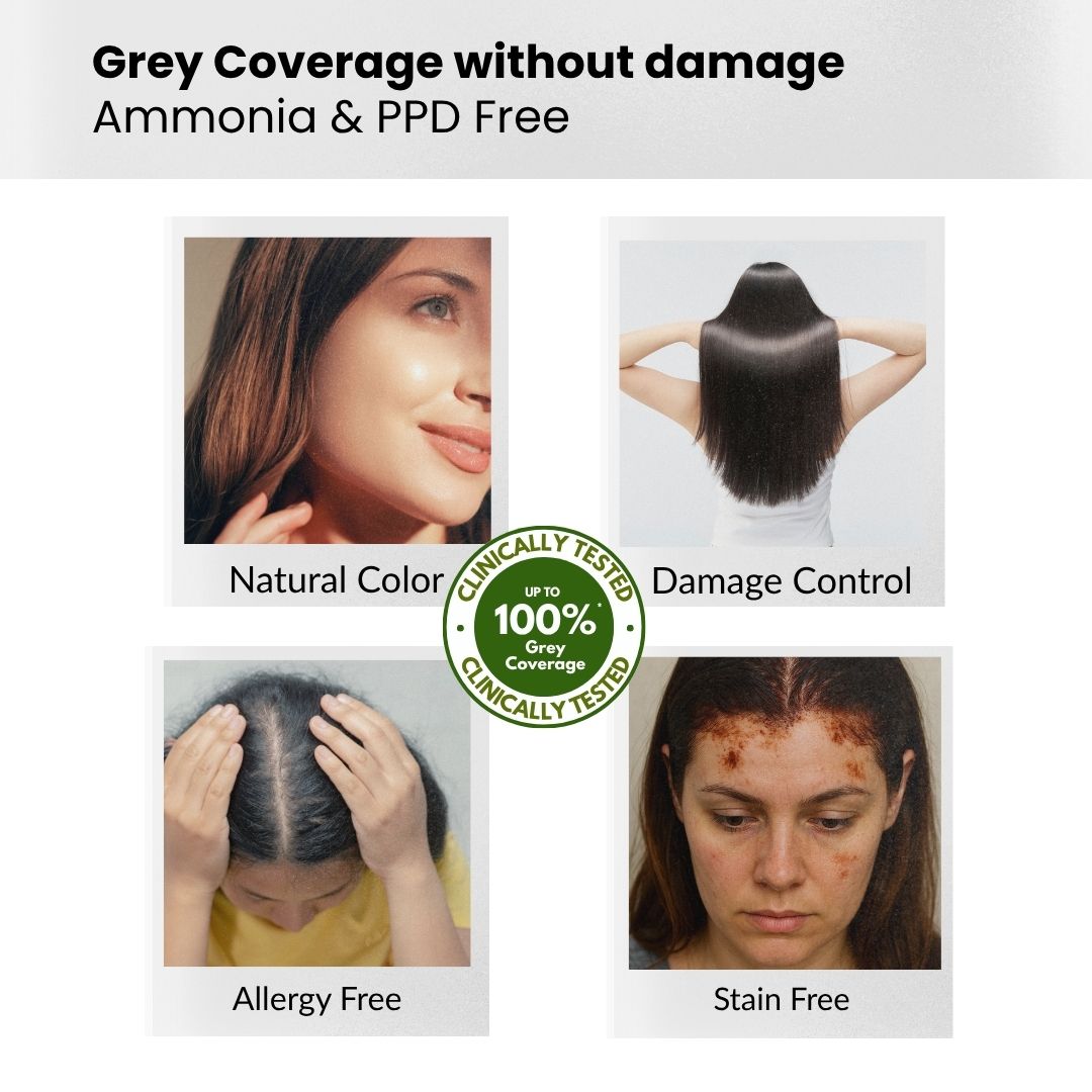 Herbal Hair & Beard Color | Black | NO AMMONIA | 50g