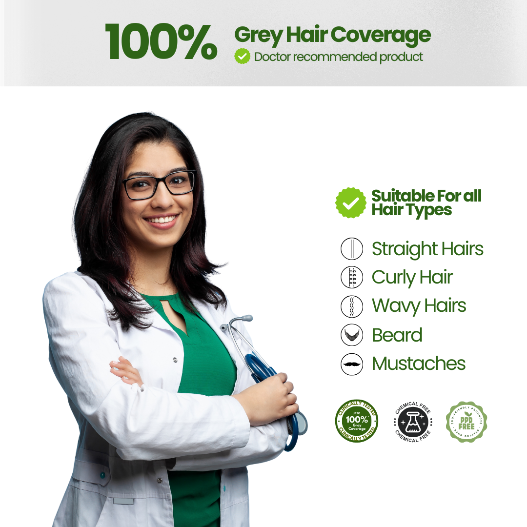 Herbal Beard & Hair Color - Brown |NO AMMONIA|50g