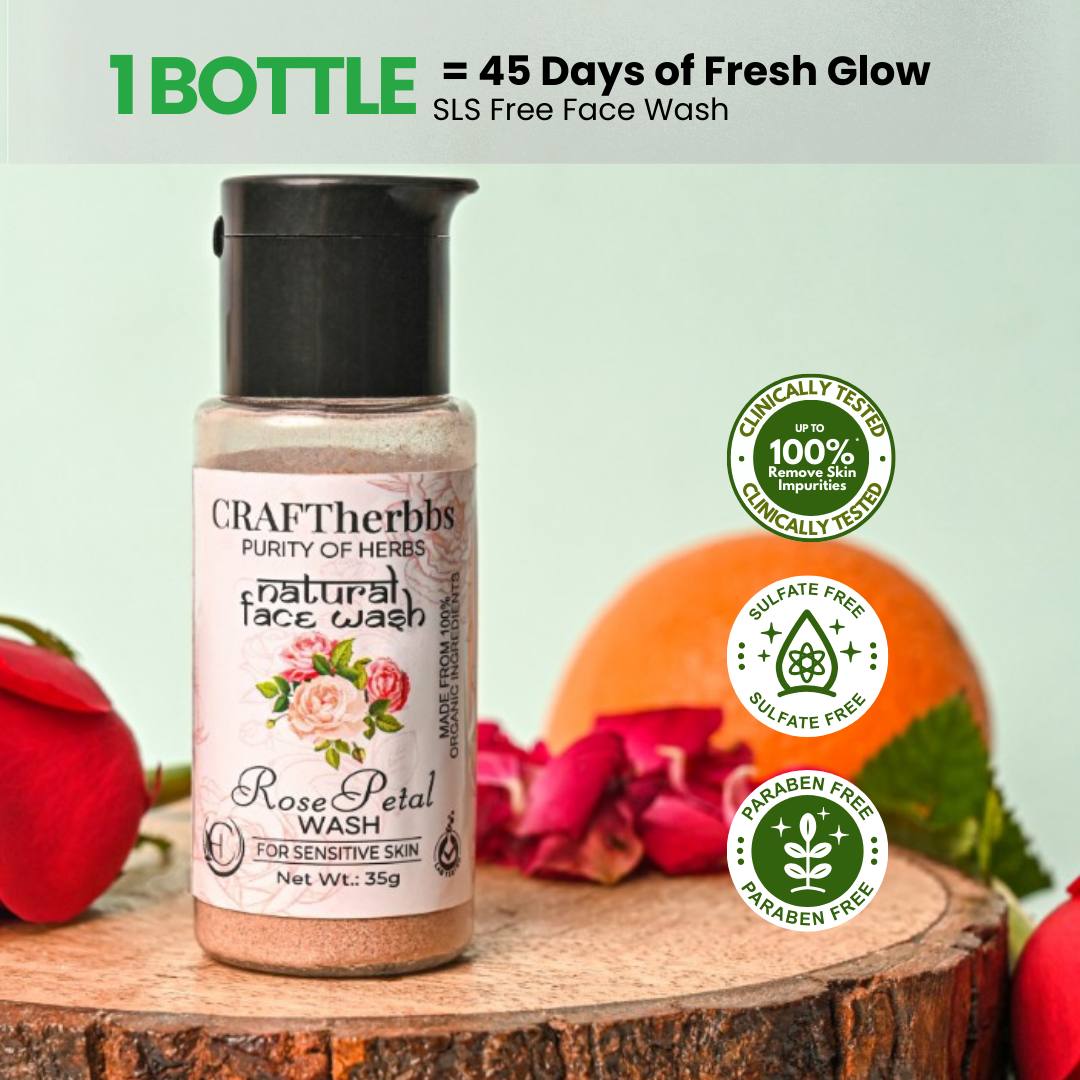 Herbal Rose Petal Face Wash | CRAFTherbbs