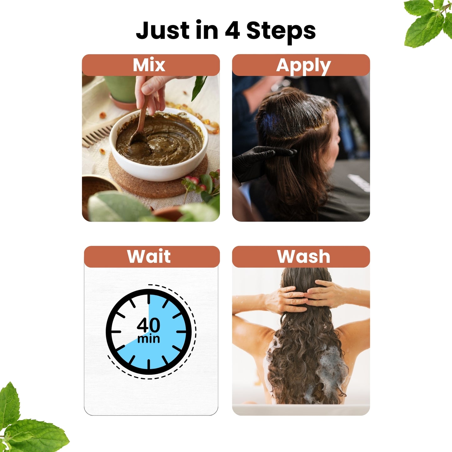 Herbal Beard & Hair Color - Brown |NO AMMONIA|50g