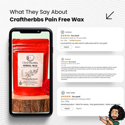 Herbal CalmGrove PAIN FREE Full Body Wax Powder | 100g