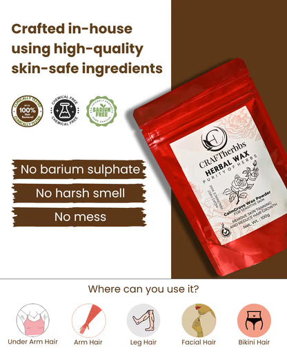Herbal CalmGrove PAIN FREE Full Body Wax Powder | 100g