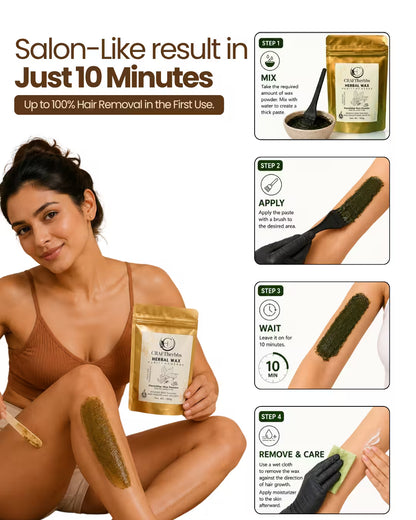 Herbal FloraWisp Pain Free Full Body Wax Powder | 100g