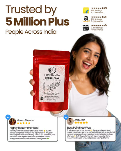 Herbal CalmGrove PAIN FREE Full Body Wax Powder | 100g