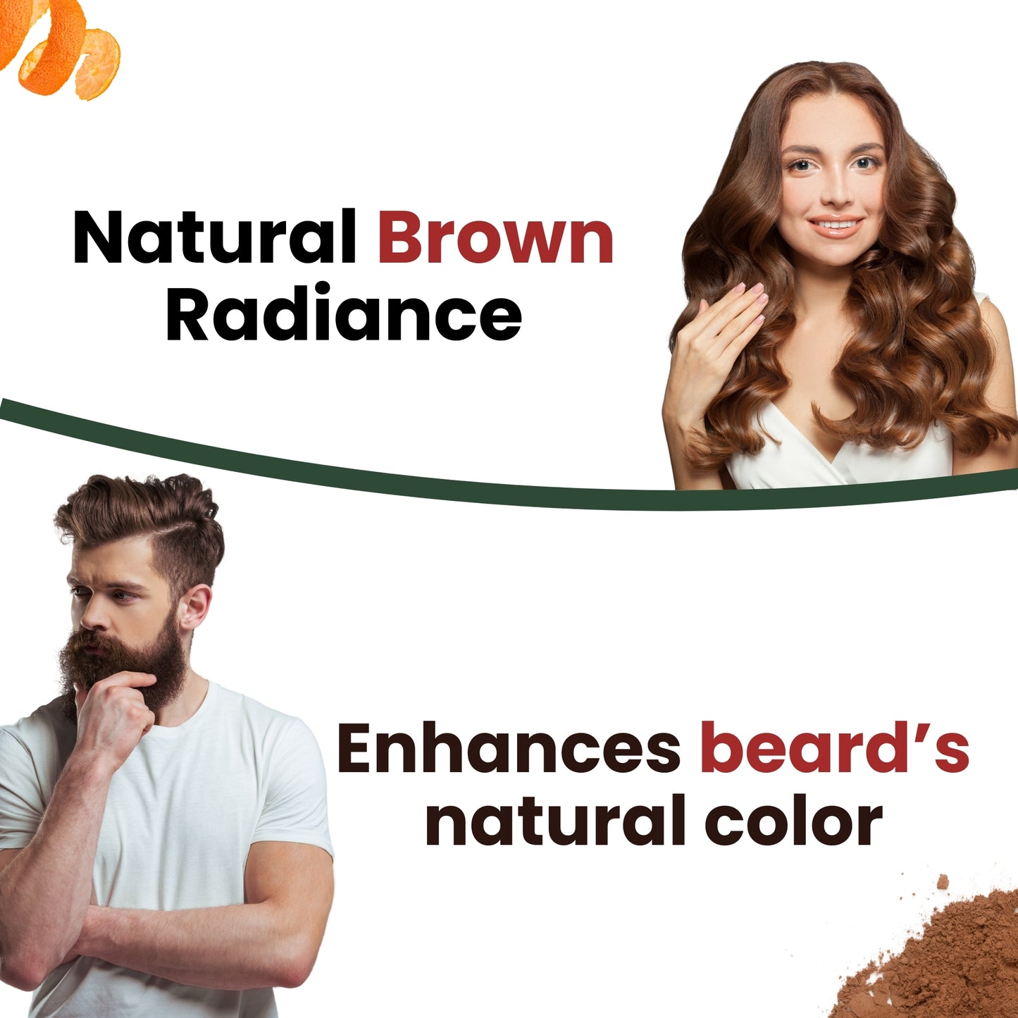 Herbal Beard & Hair Color - Brown |NO AMMONIA|50g