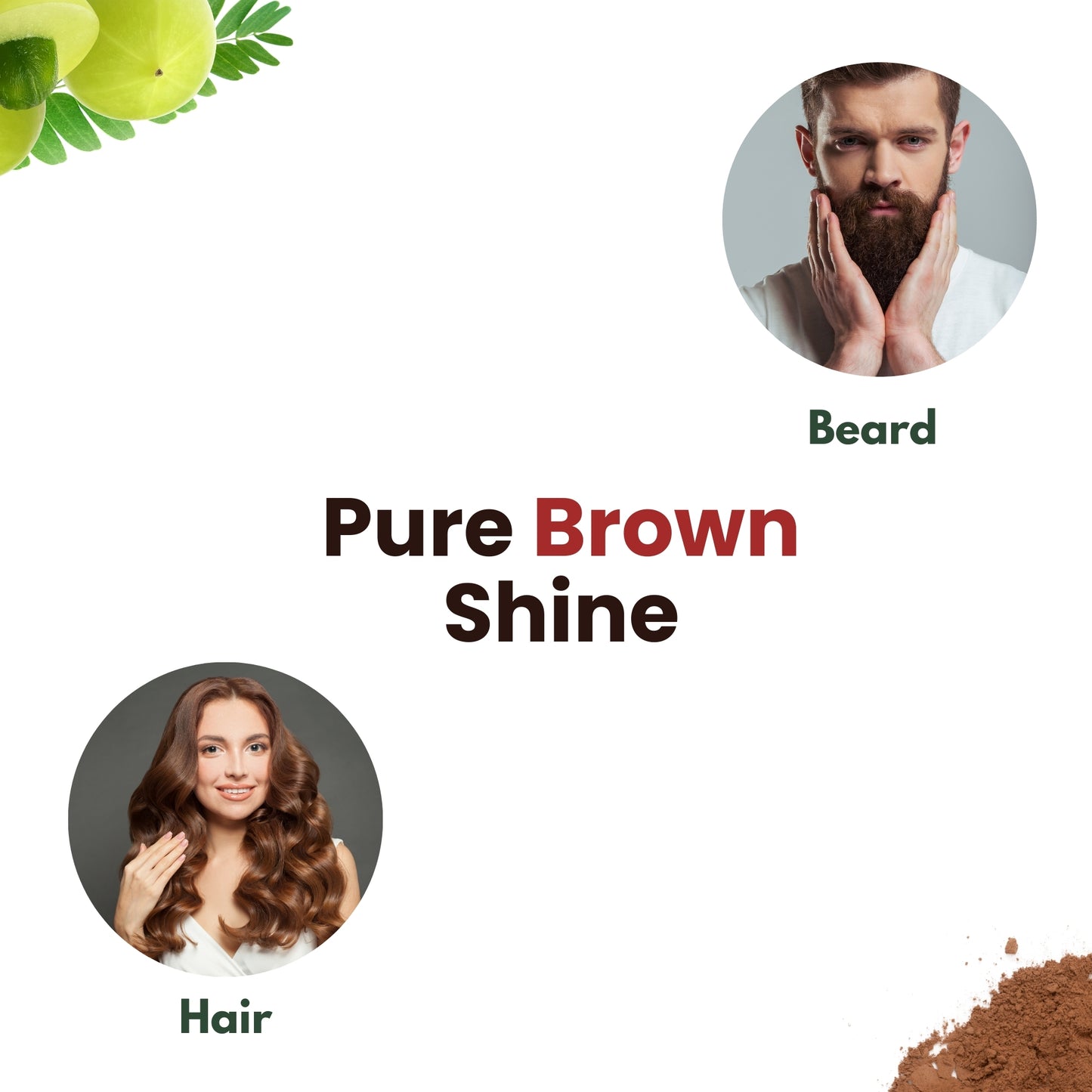 Herbal Beard & Hair Color - Brown |NO AMMONIA|50g