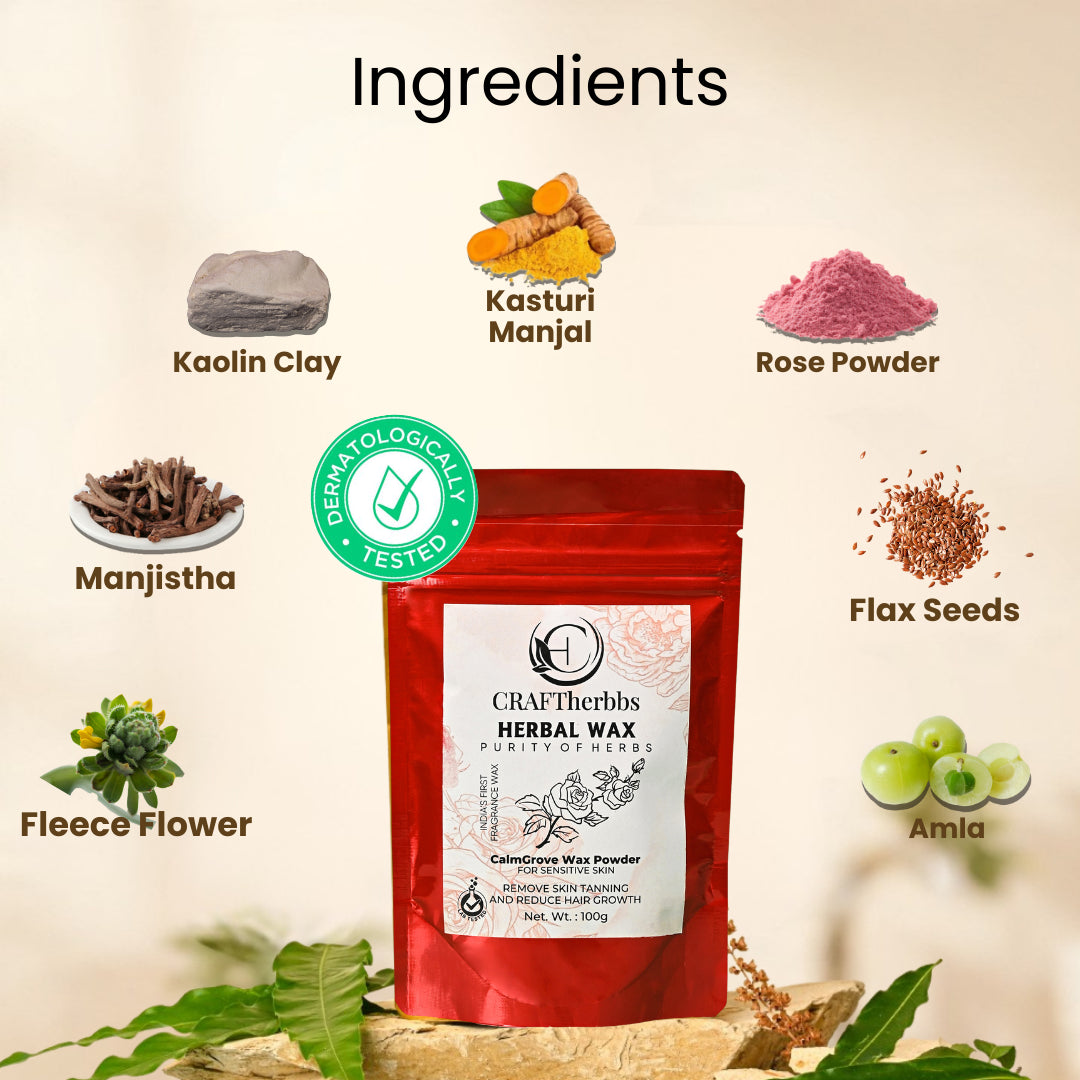 Herbal CalmGrove PAIN FREE Full Body Wax Powder | 100g