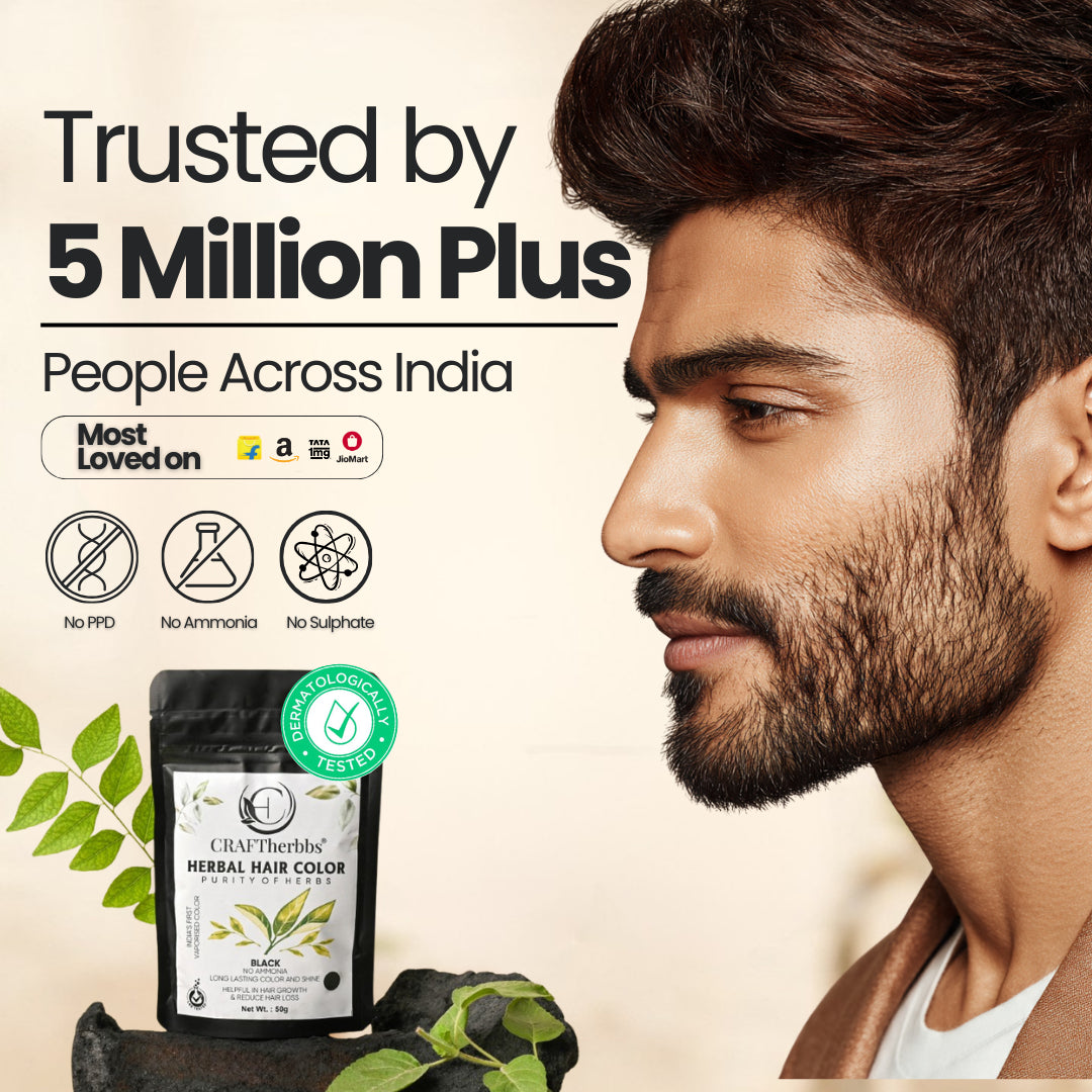 Herbal Beard & Hair Color - Brown |NO AMMONIA|50g