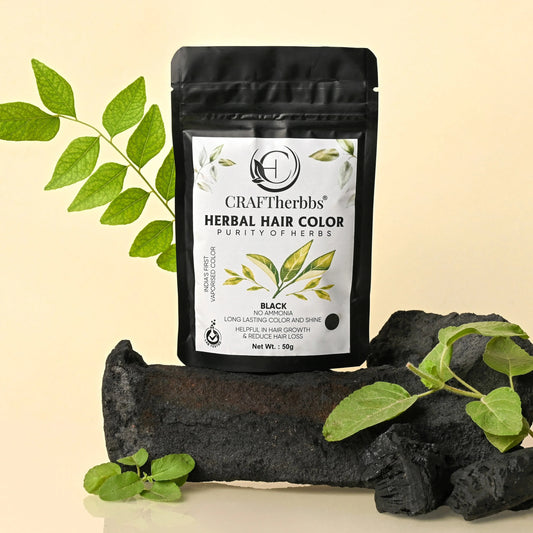 Herbal Hair & Beard Color | Black | NO AMMONIA | 50g
