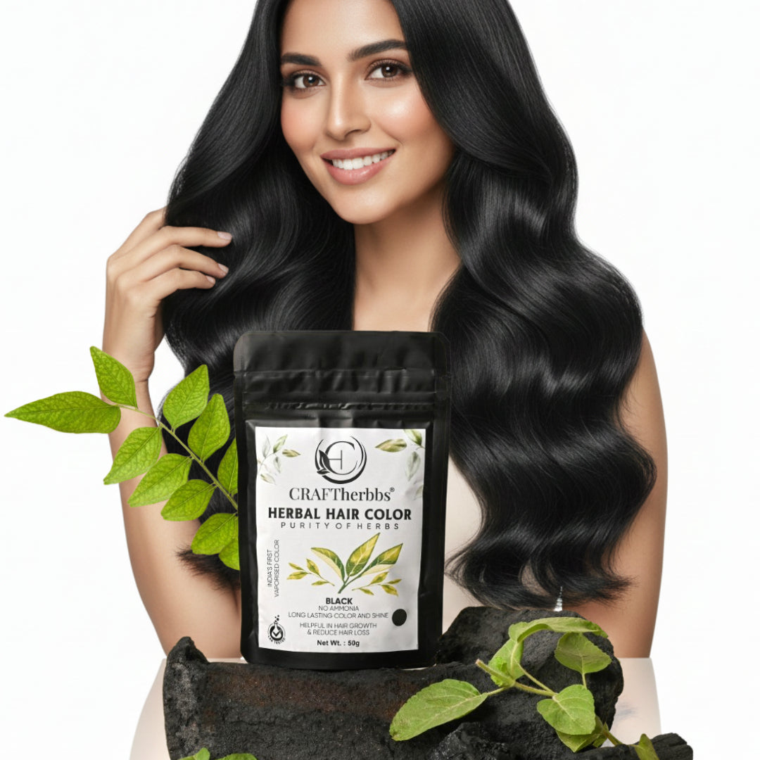 Herbal Hair & Beard Color | Black | NO AMMONIA | 50g