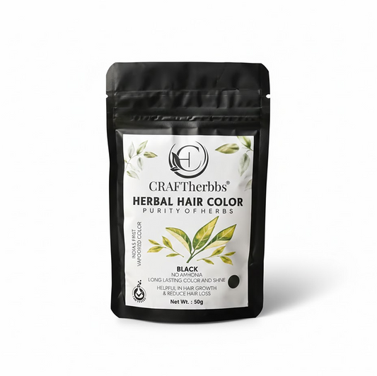 Herbal Hair & Beard Color | Black | NO AMMONIA | 50g