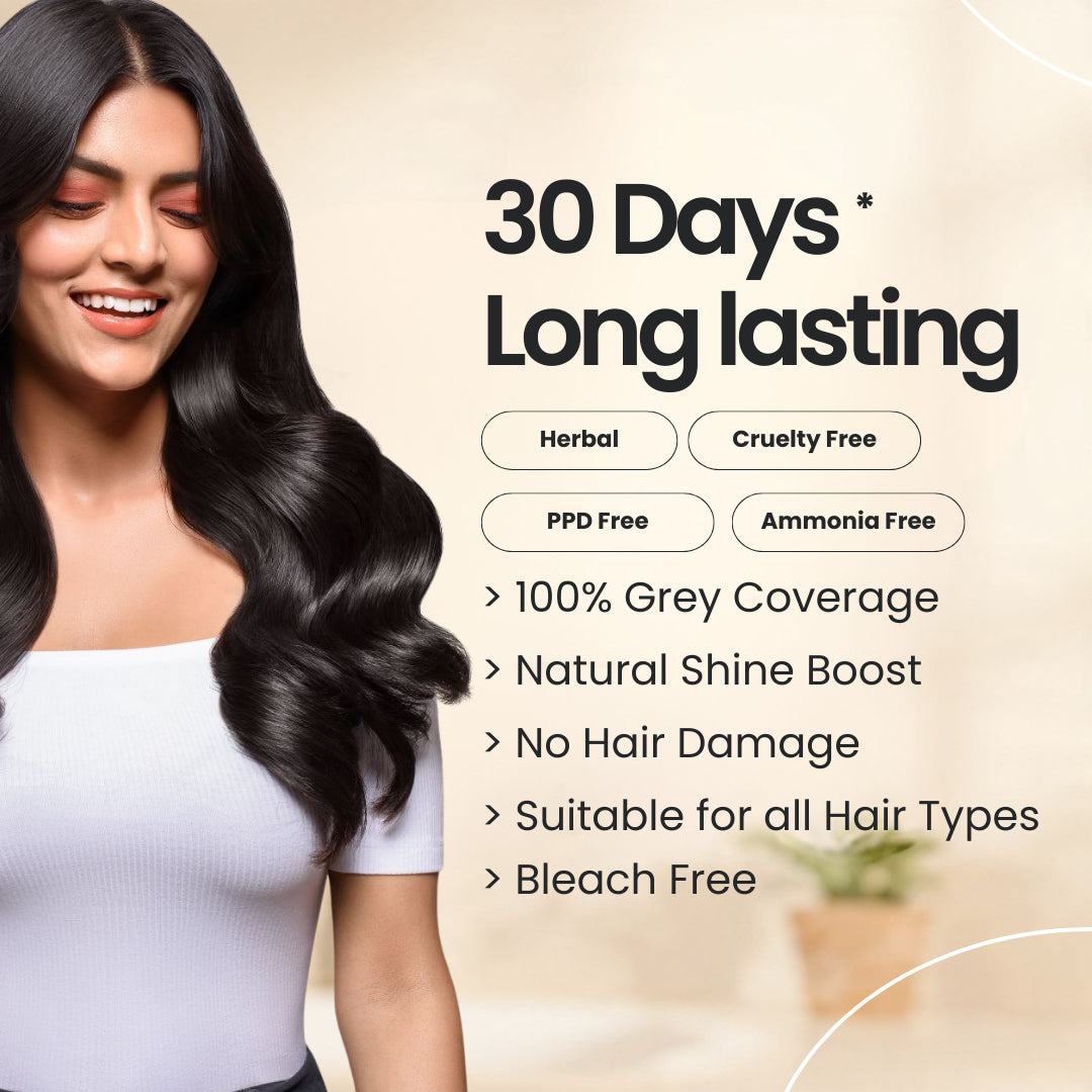 Herbal Hair & Beard Color | Black | NO AMMONIA | 50g