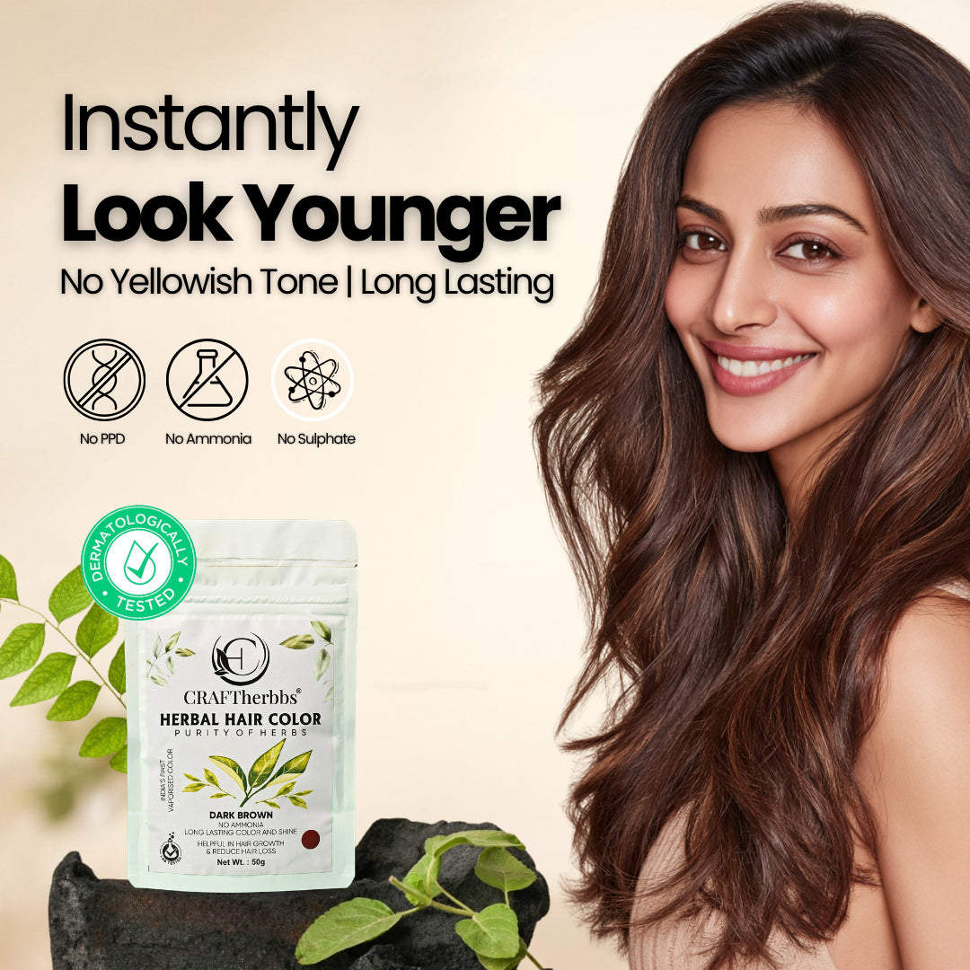 Herbal Beard & Hair Color - Brown |NO AMMONIA|50g