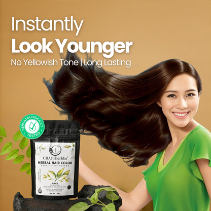 Herbal Hair & Beard Color | Black | NO AMMONIA | 50g
