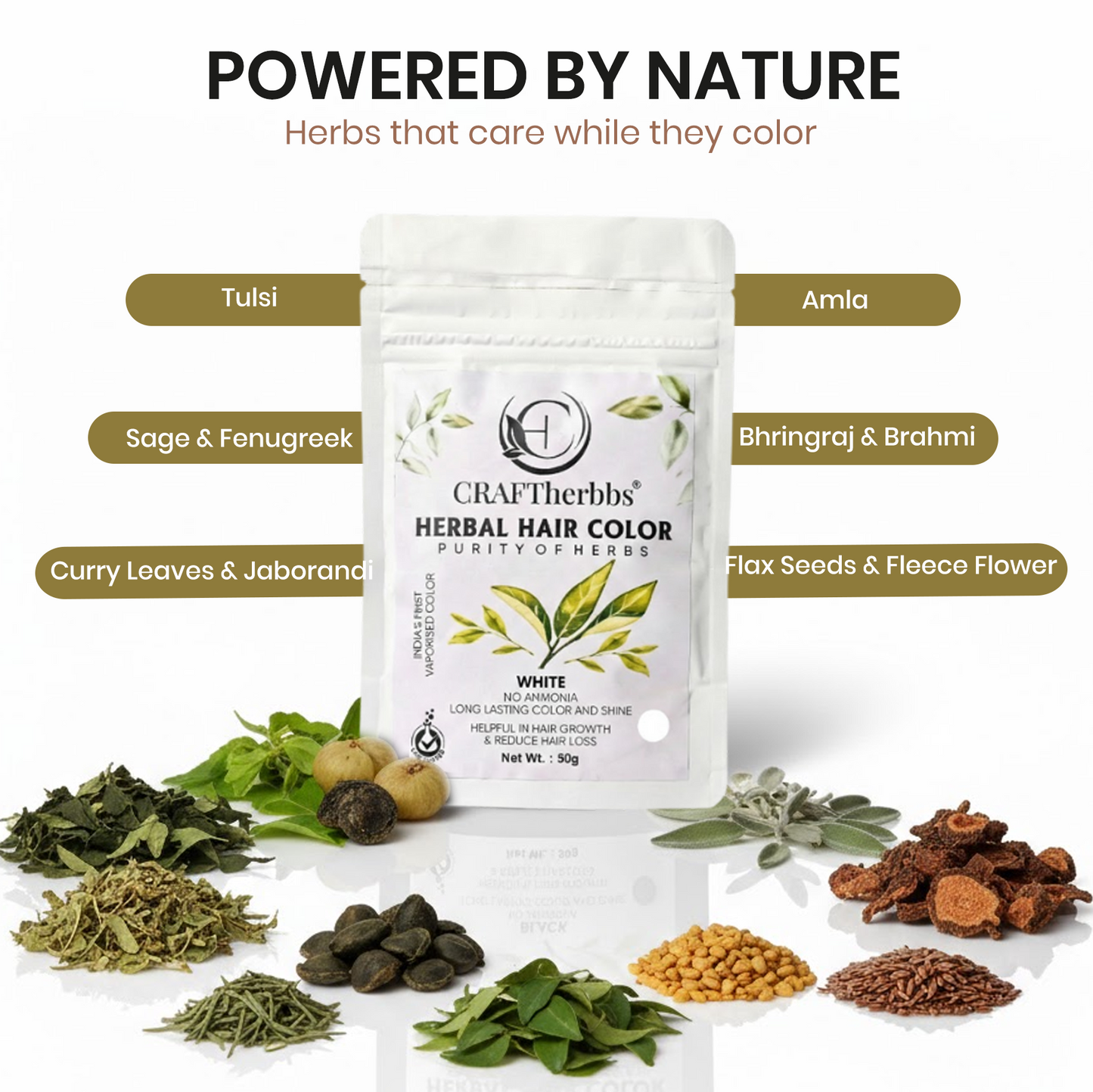 Herbal Beard & Hair Color - Brown |NO AMMONIA|50g