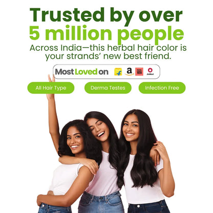 Herbal Hair & Beard Color | Black | NO AMMONIA | 50g