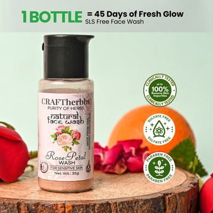 Herbal Rose Petal Face Wash | CRAFTherbbs