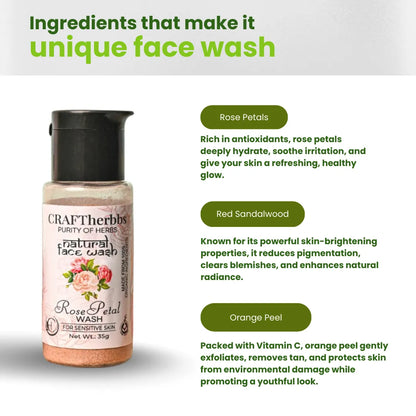 Herbal Rose Petal Face Wash | CRAFTherbbs