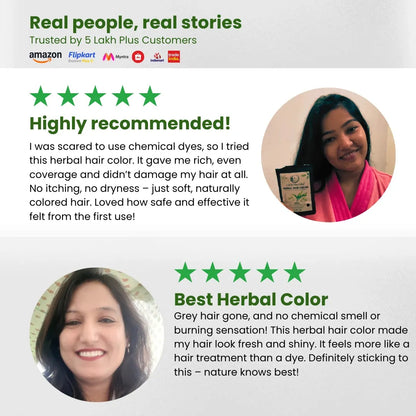 Herbal Hair & Beard Color | Black | NO AMMONIA | 50g