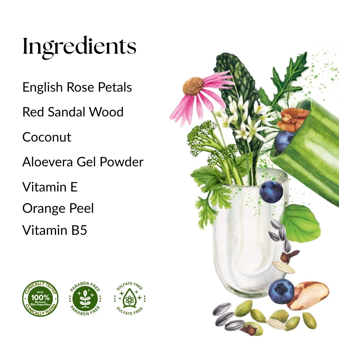 Herbal Rose Petal Face Wash | CRAFTherbbs