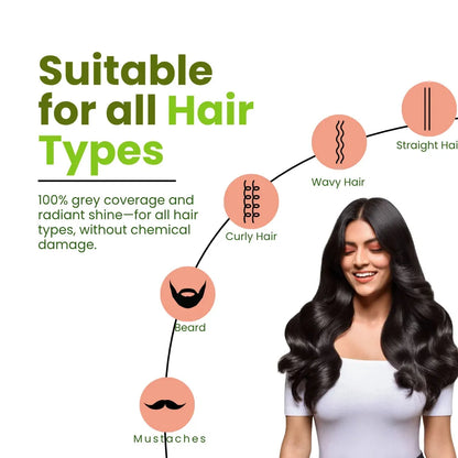 Herbal Hair & Beard Color | Black | NO AMMONIA | 50g