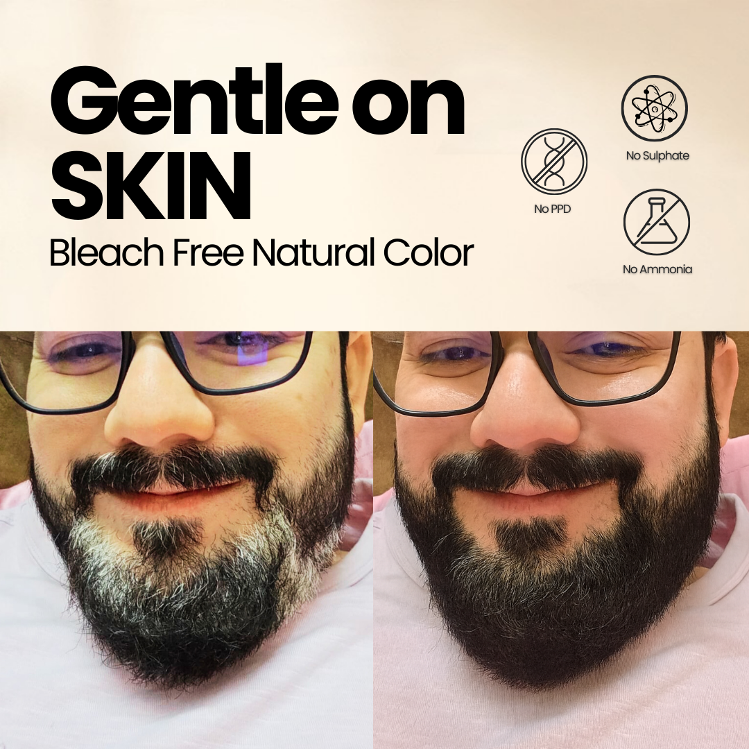 Herbal Hair & Beard Color | Black | NO AMMONIA | 50g