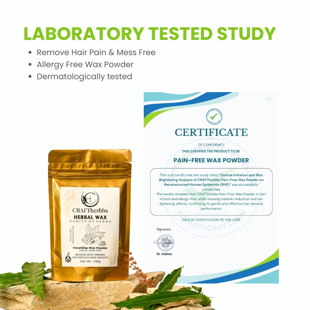 Herbal FloraWisp Pain Free Full Body Wax Powder | 100g